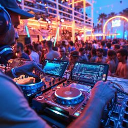 Ambiance festive et dansante des clubs ibiza